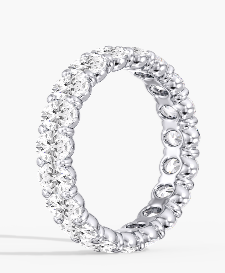 4 carat Oval Diamond Eternity Band