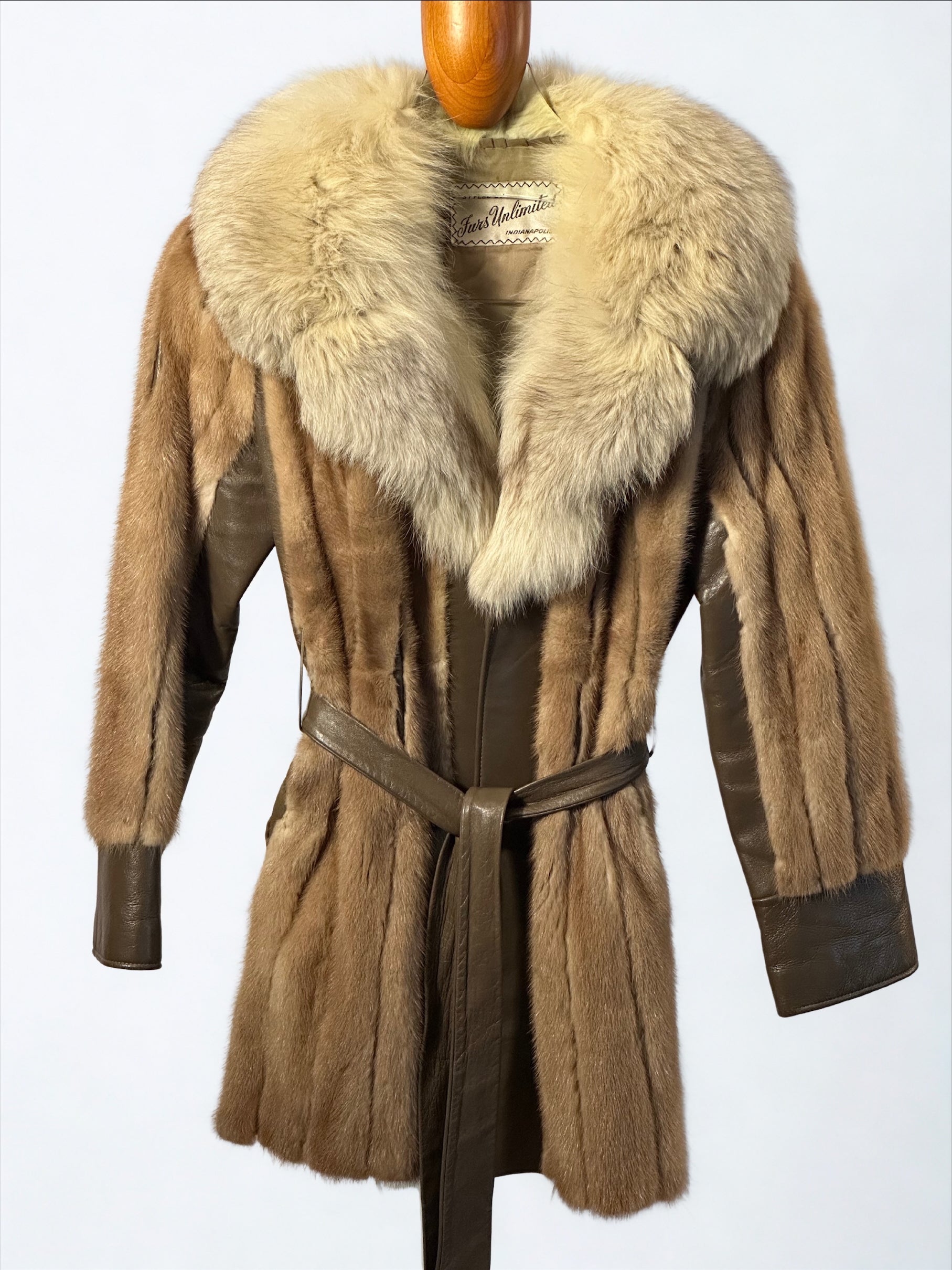 Mink + Fox and Leather Trench