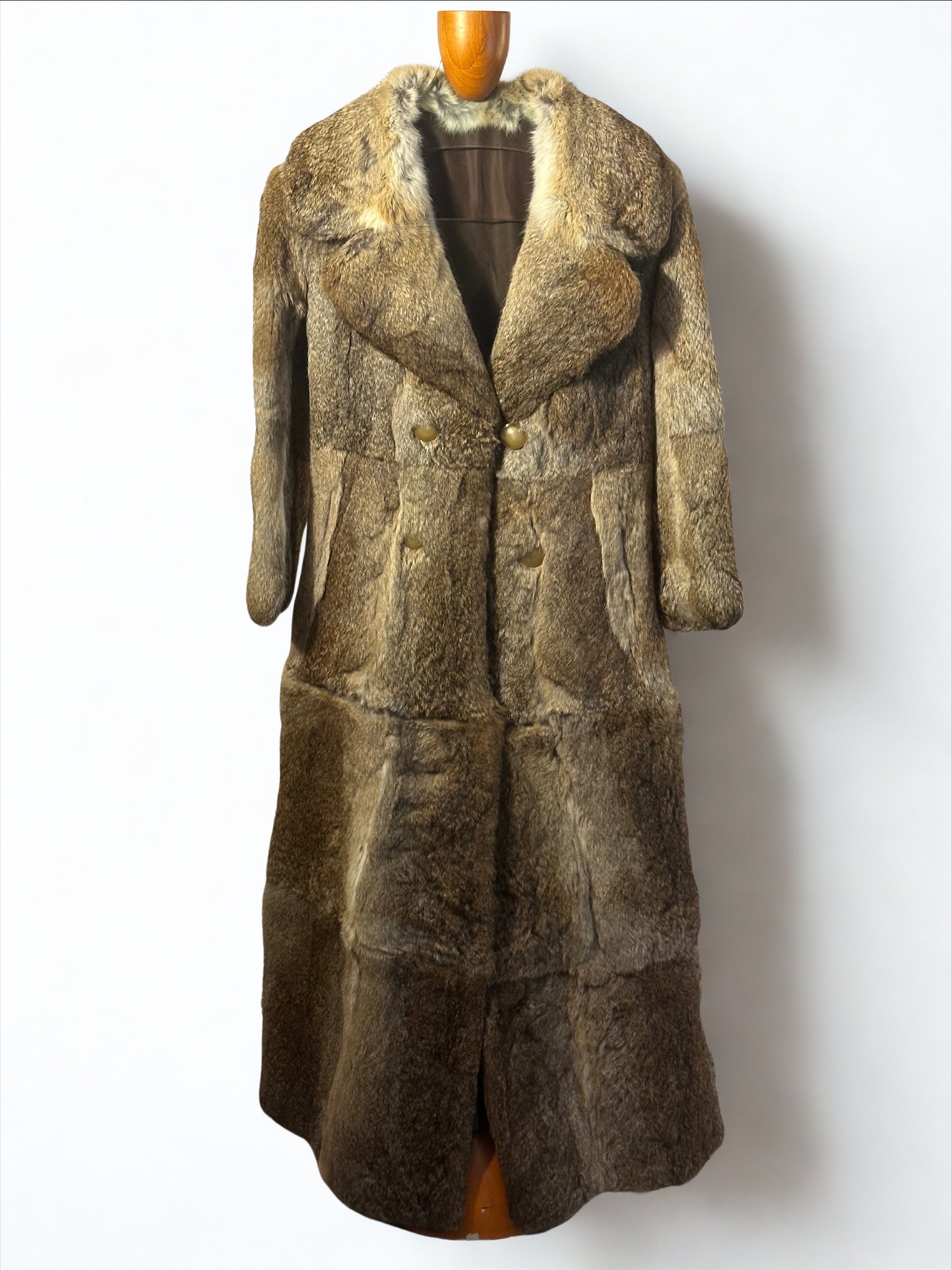 Brown Rabbit Fur Coat
