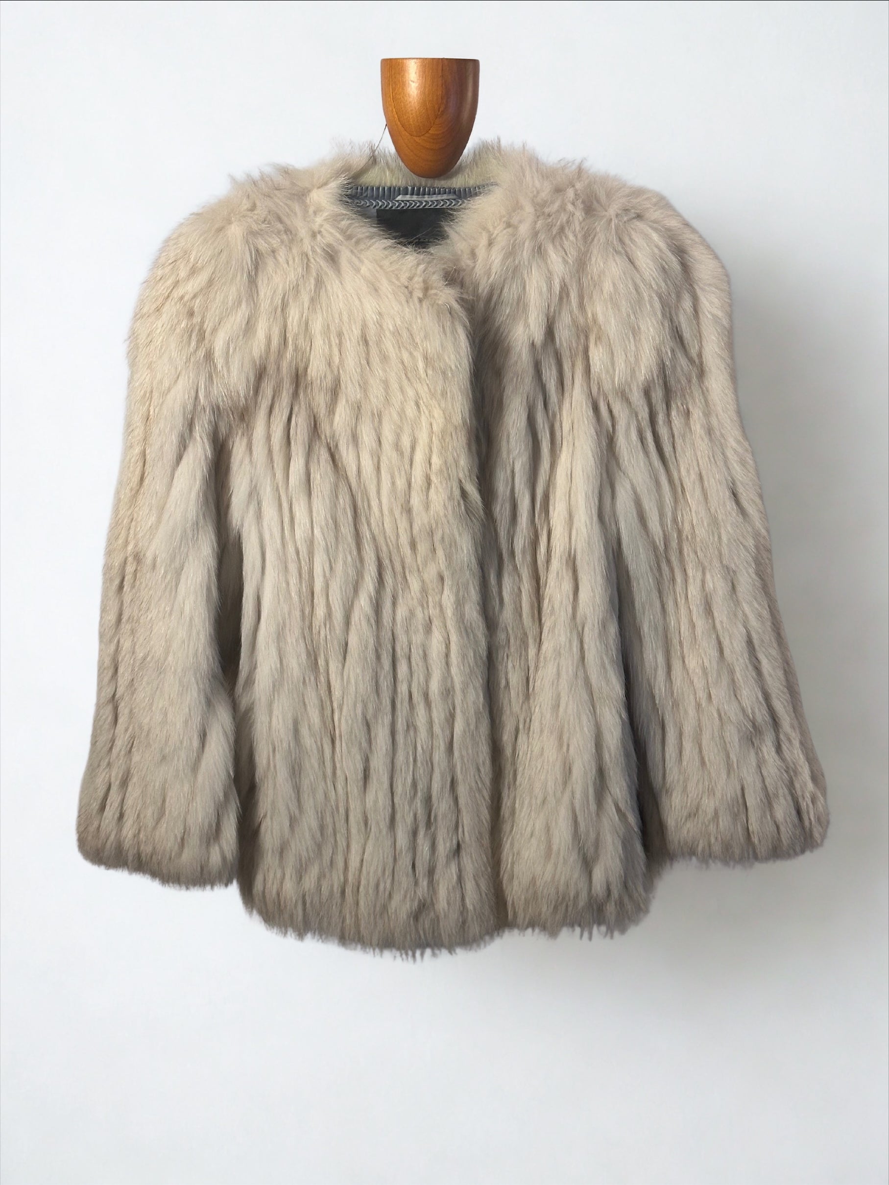 Saga White Fox Fur Mid Length Coat