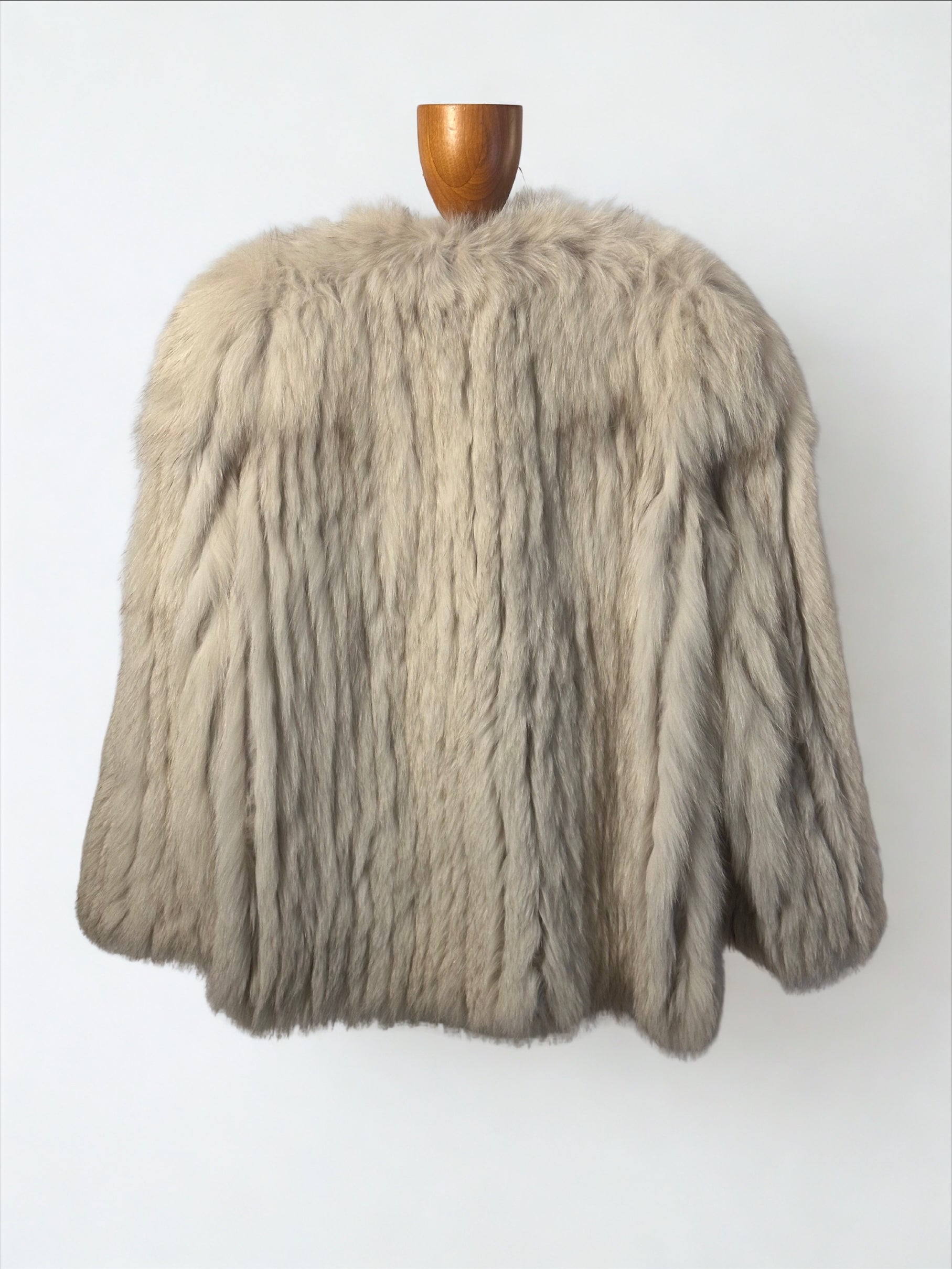 Saga White Fox Fur Mid Length Coat