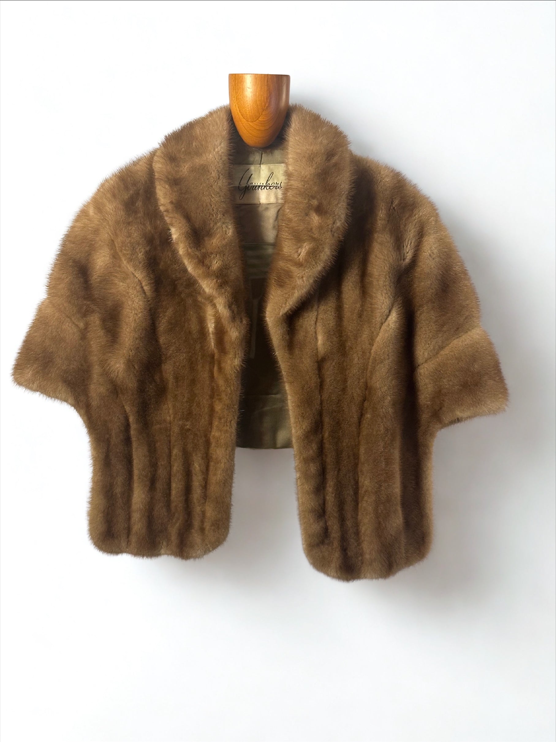 Brown Mink Fur Cape