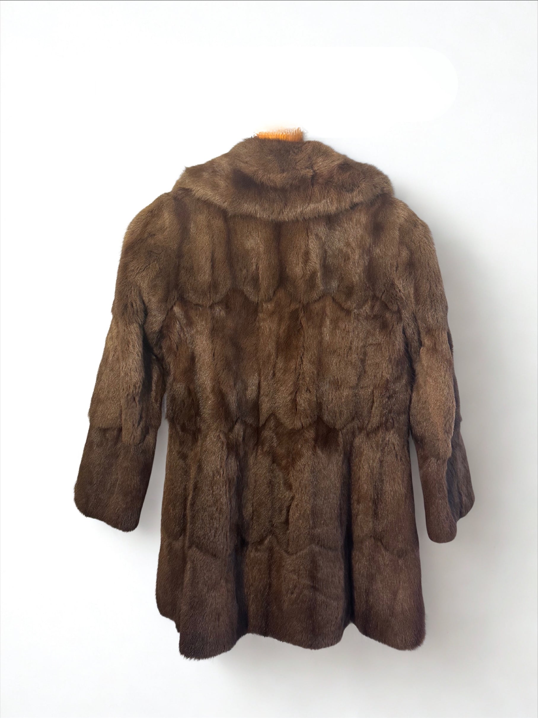 Brown Fur Rabbit Dress Coat
