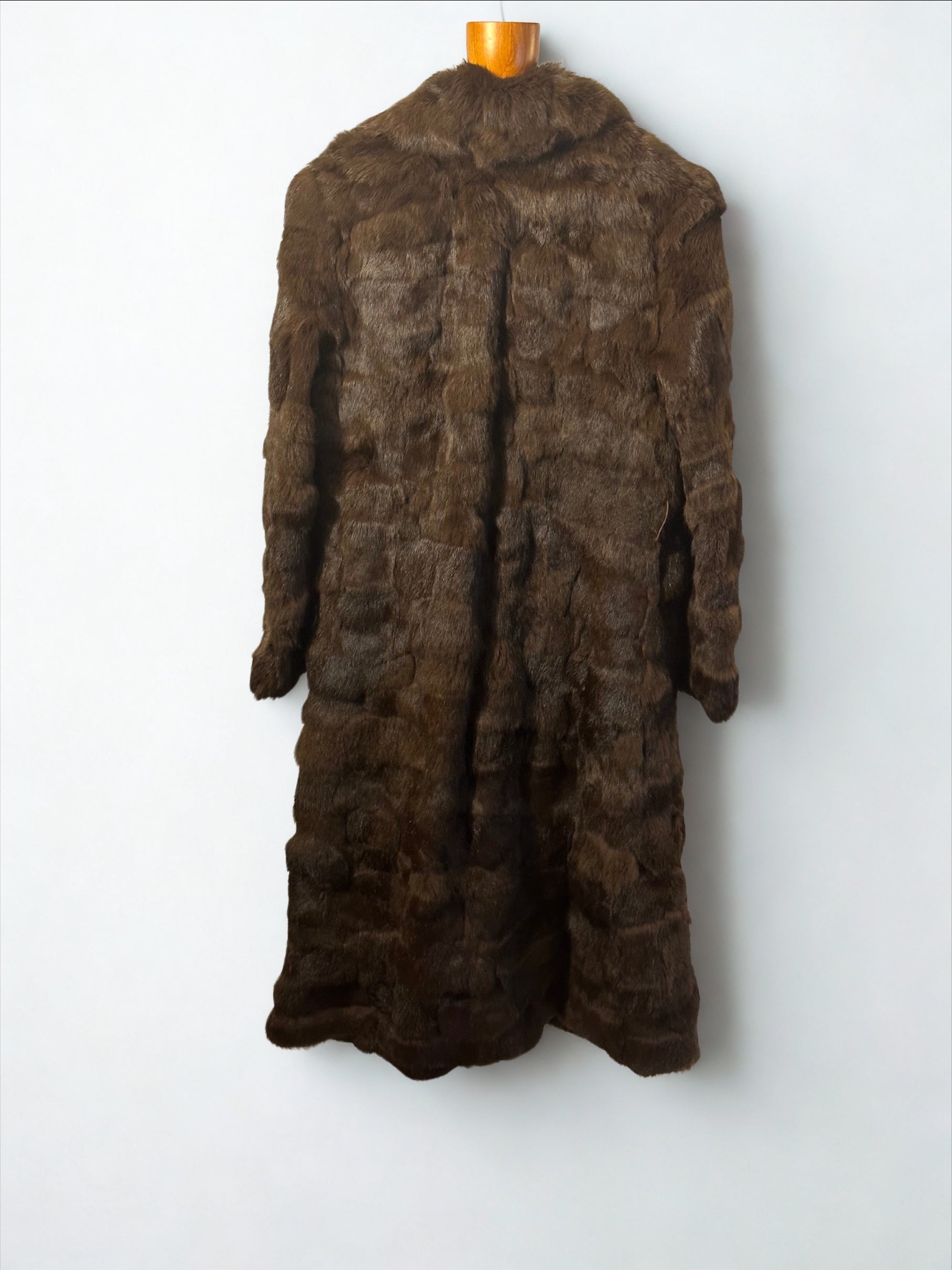 Dark Brown Rabbit Fur Coat