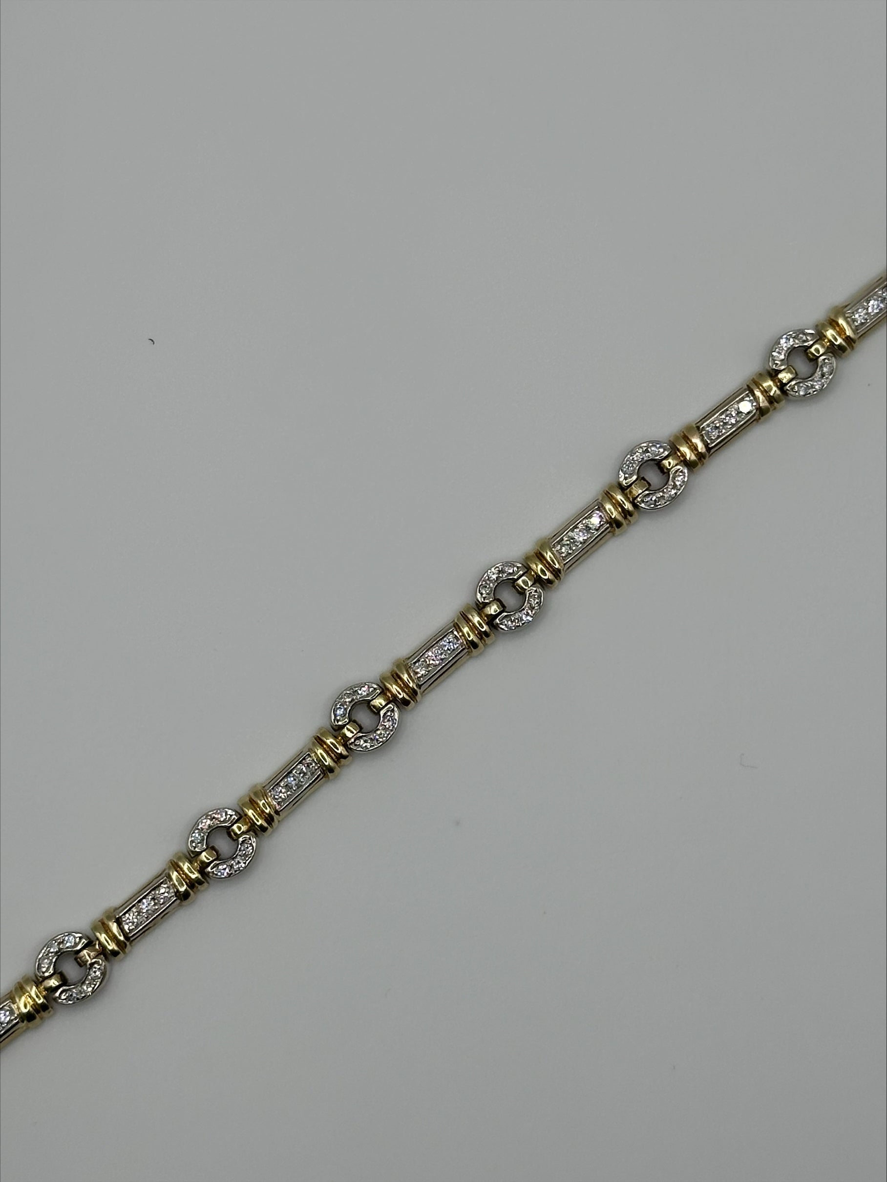 Diamond Two Tone Tennis Bracelet
