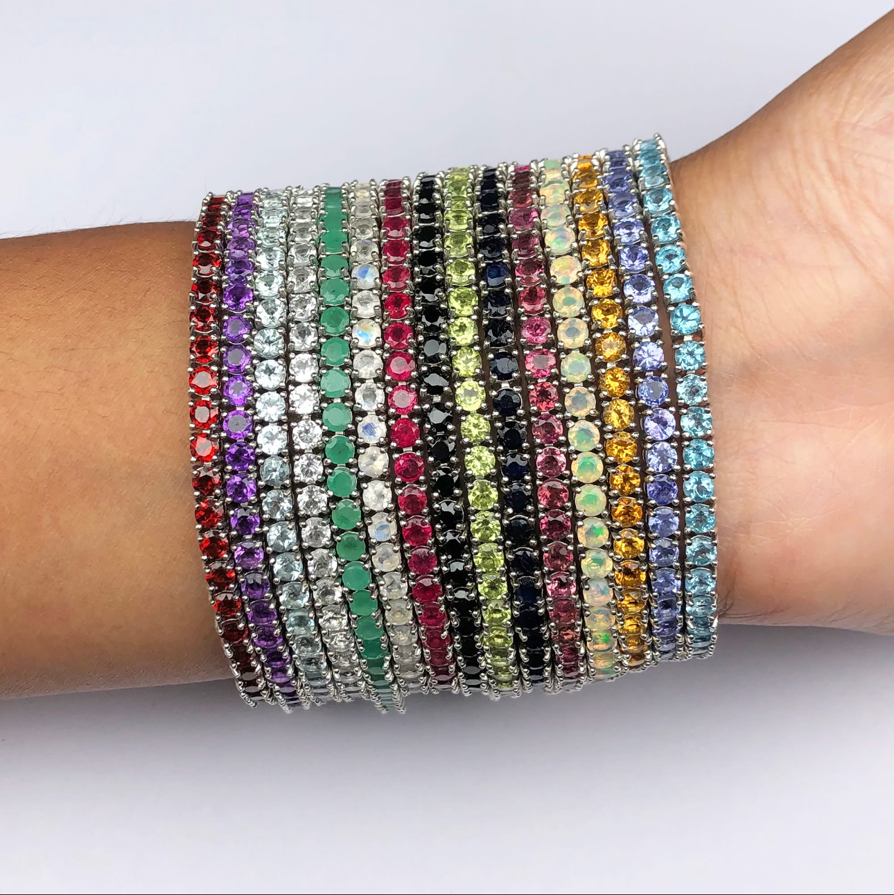 GEMSTONE TENNIS BRACELETS