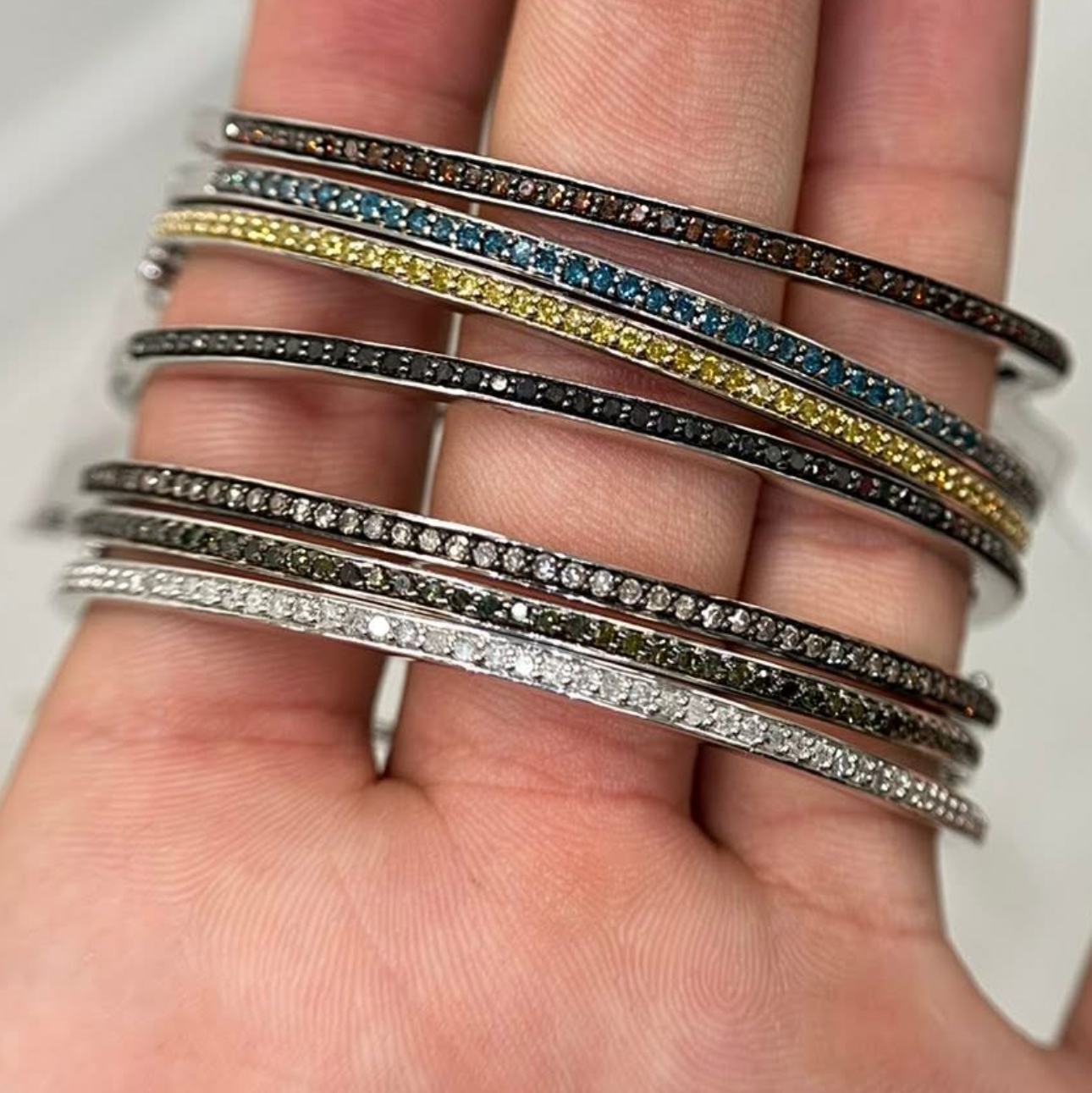 NATURAL DIAMOND BANGLES