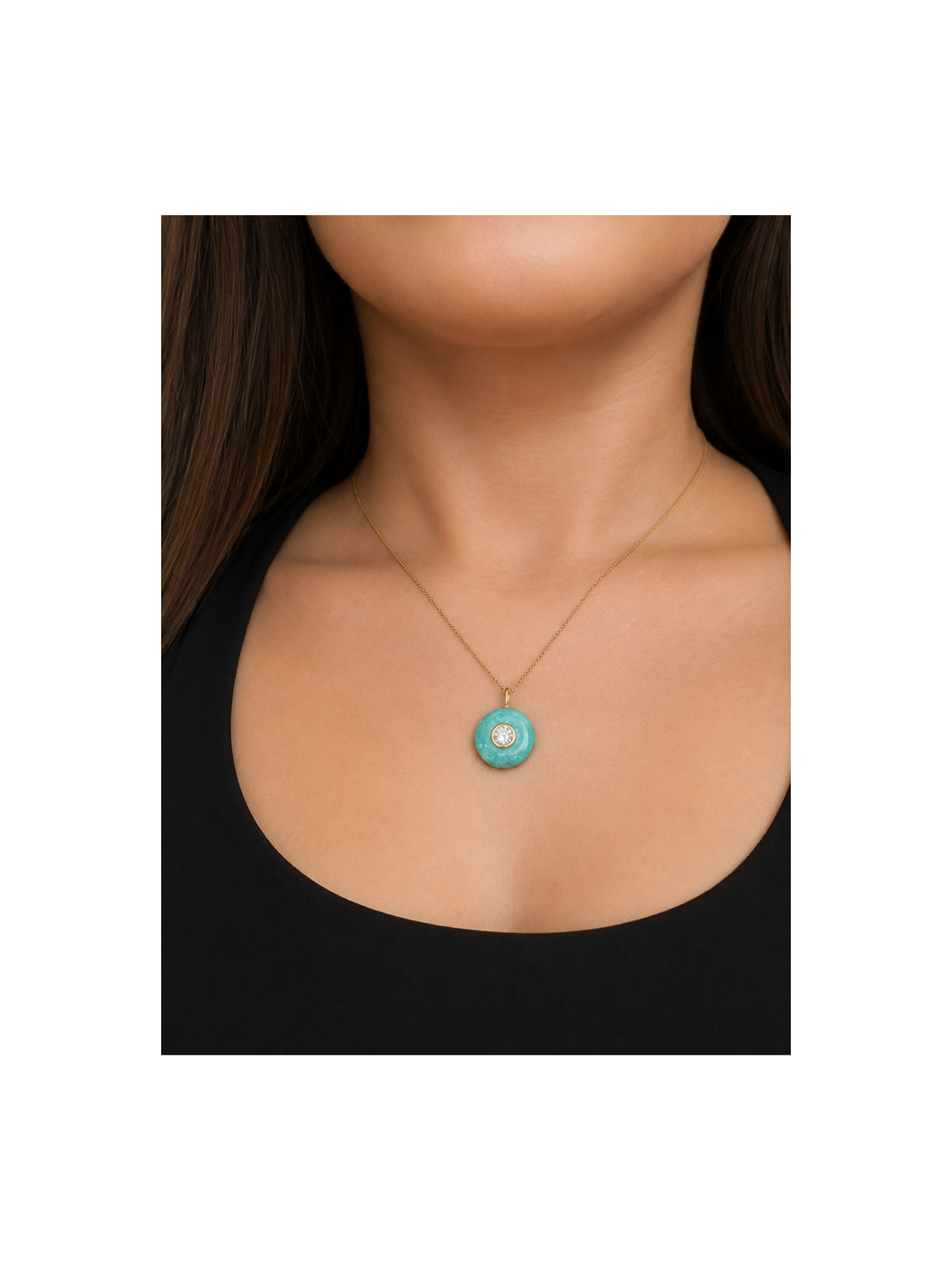 GEM DROP: ROUND TURQ/TOPAZ