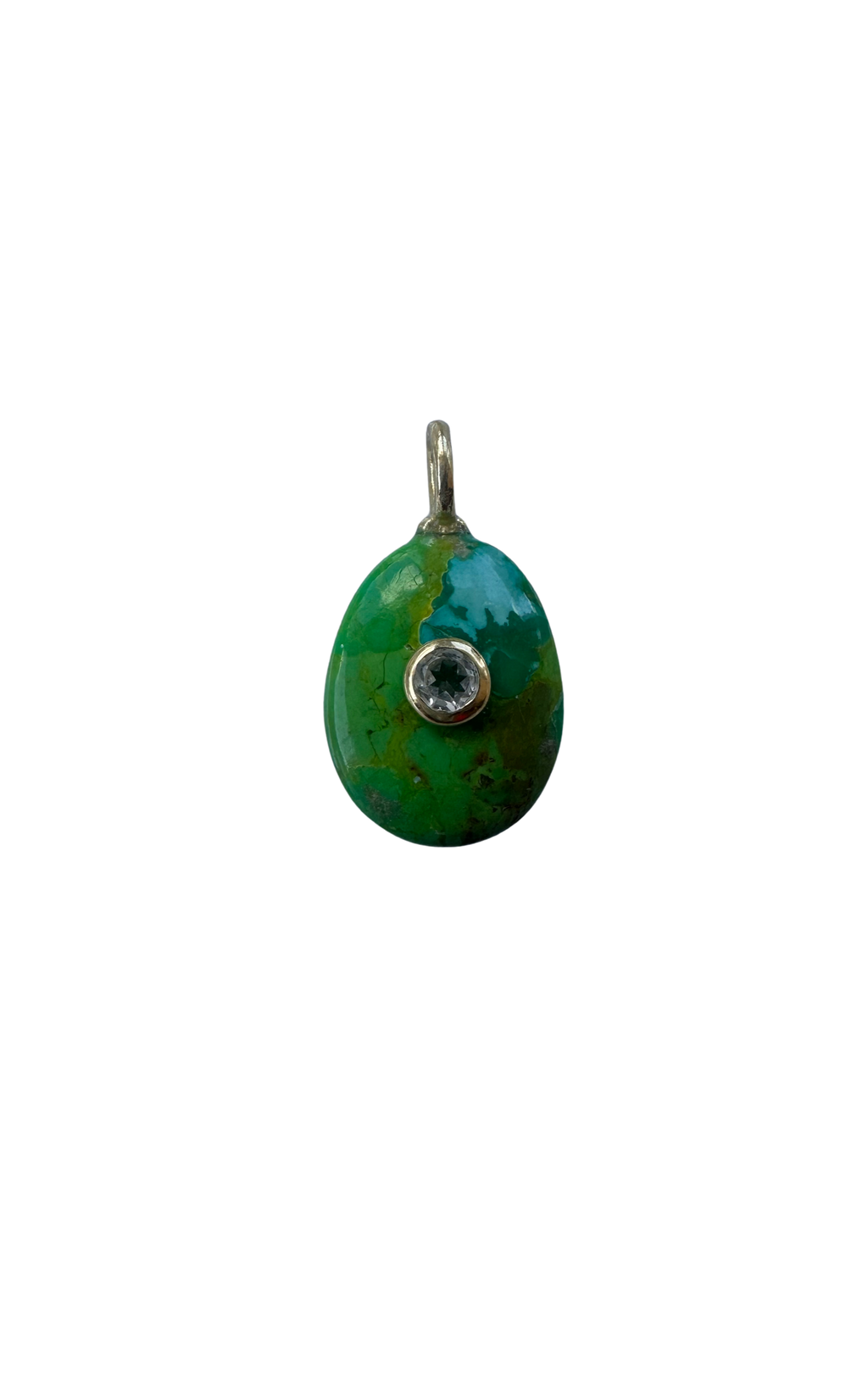 GEM DROP: OVAL GREEN TURQ/TOPAZ