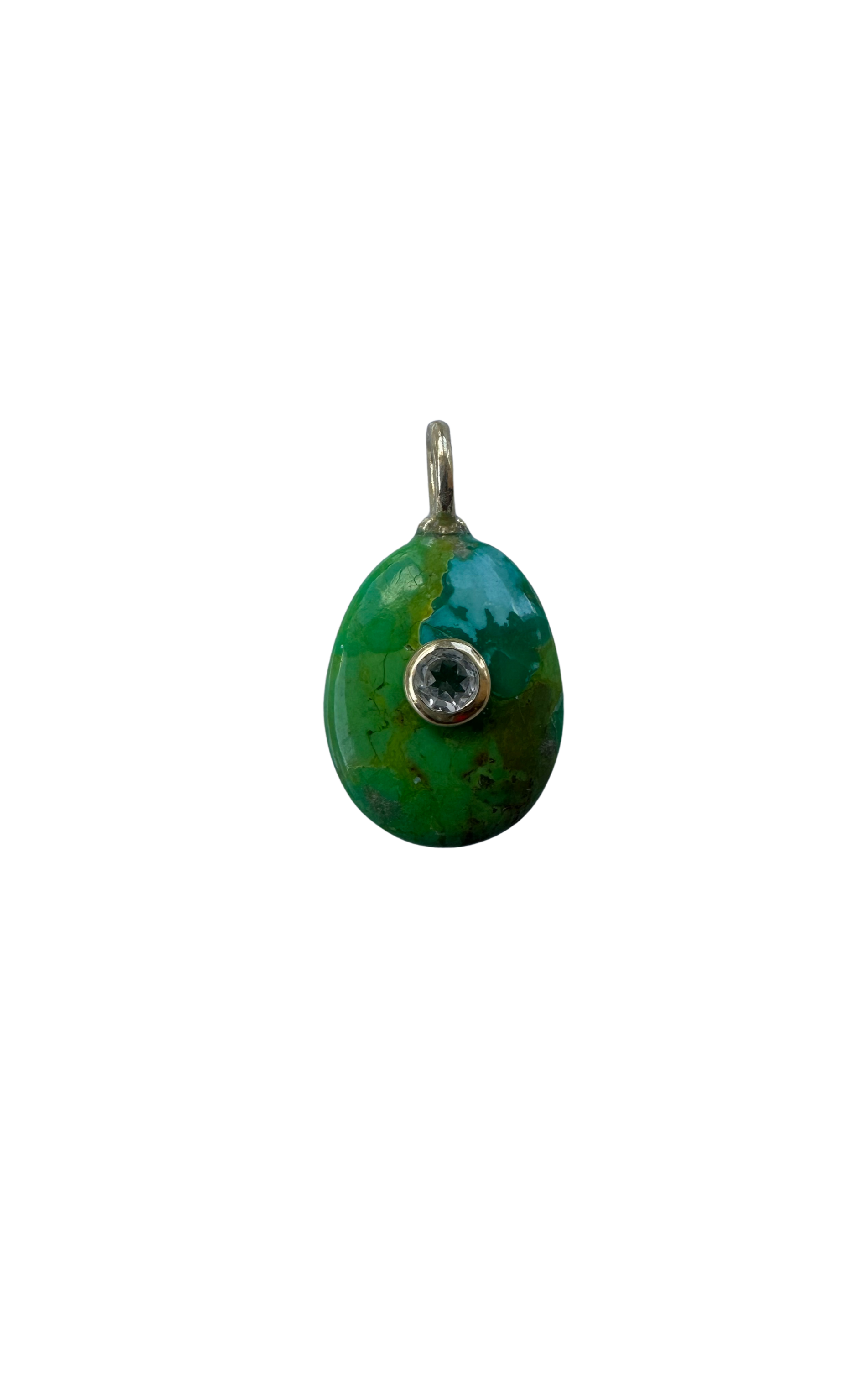 GEM DROP: OVAL GREEN TURQ/TOPAZ