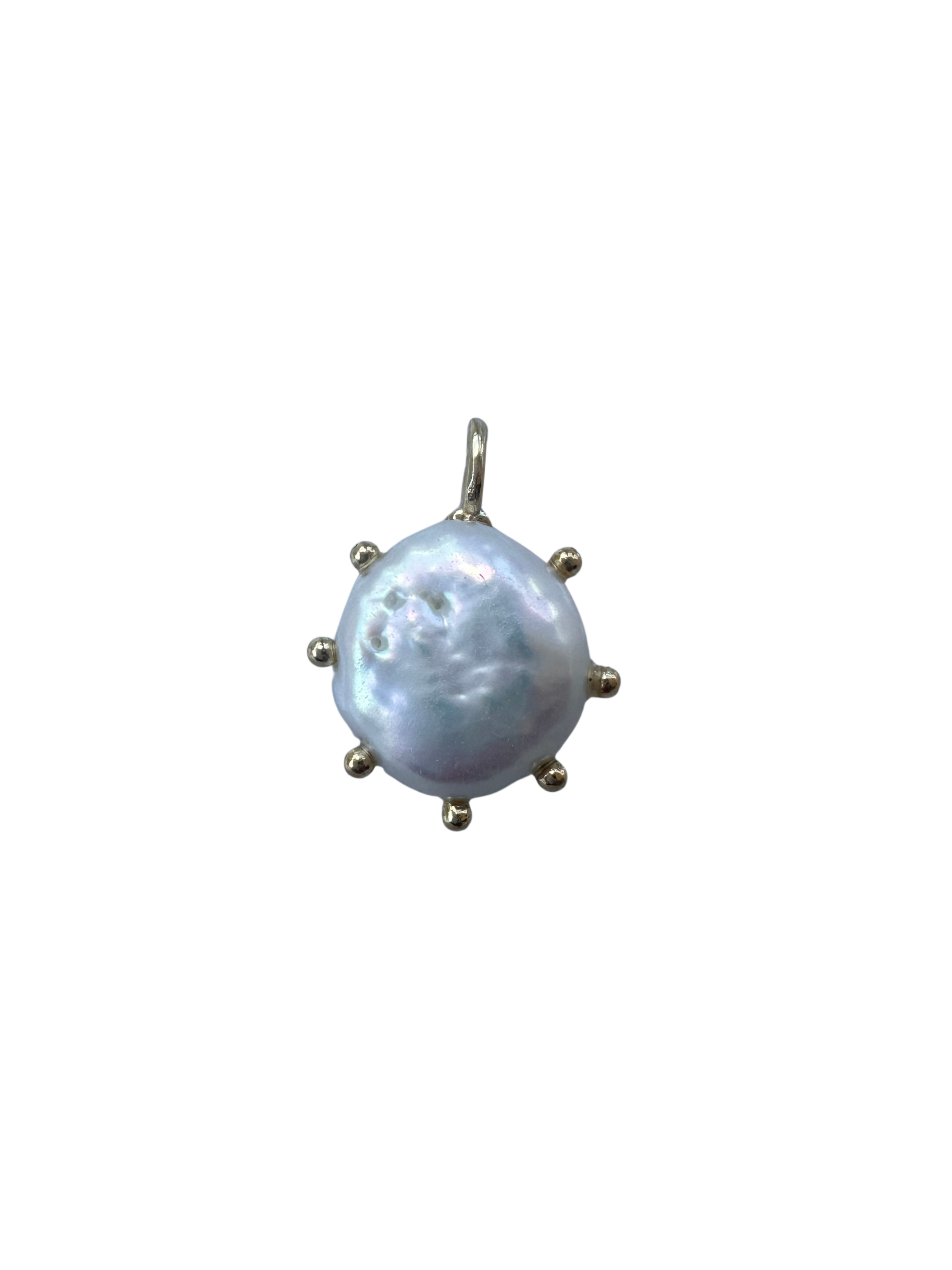 GEM DROP: FRESHWATER PEARL / BL TOPAZ