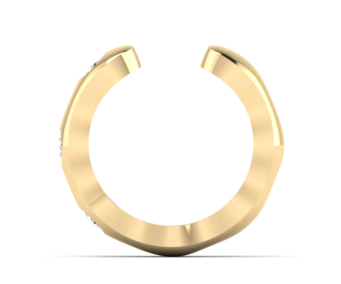 Single Diamond Gypsy Set Ear Cuff