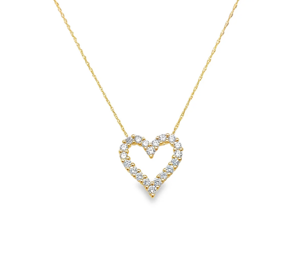14K YG ESSENTIALS 0.50 CTW HEART PENDANT