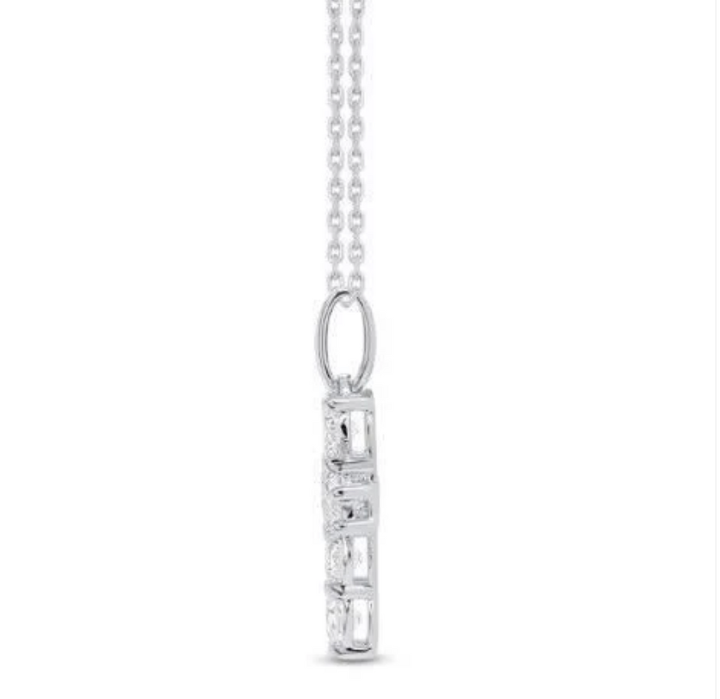 14K WG ESSENTIAL 0.50 CTW CROSS PENDANT