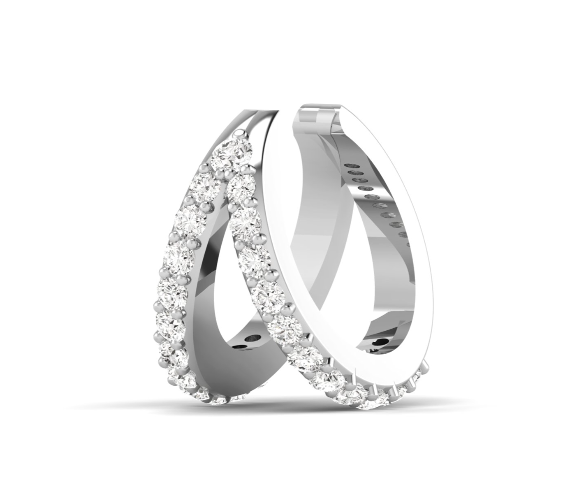 Single Split Diamond Ear Cuff