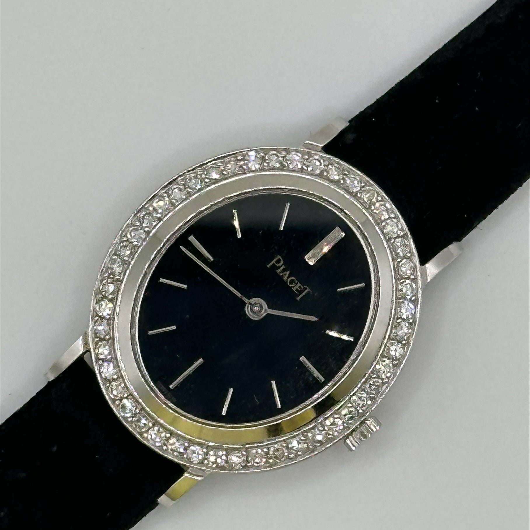 18k White Gold Piaget with Diamond Bezel