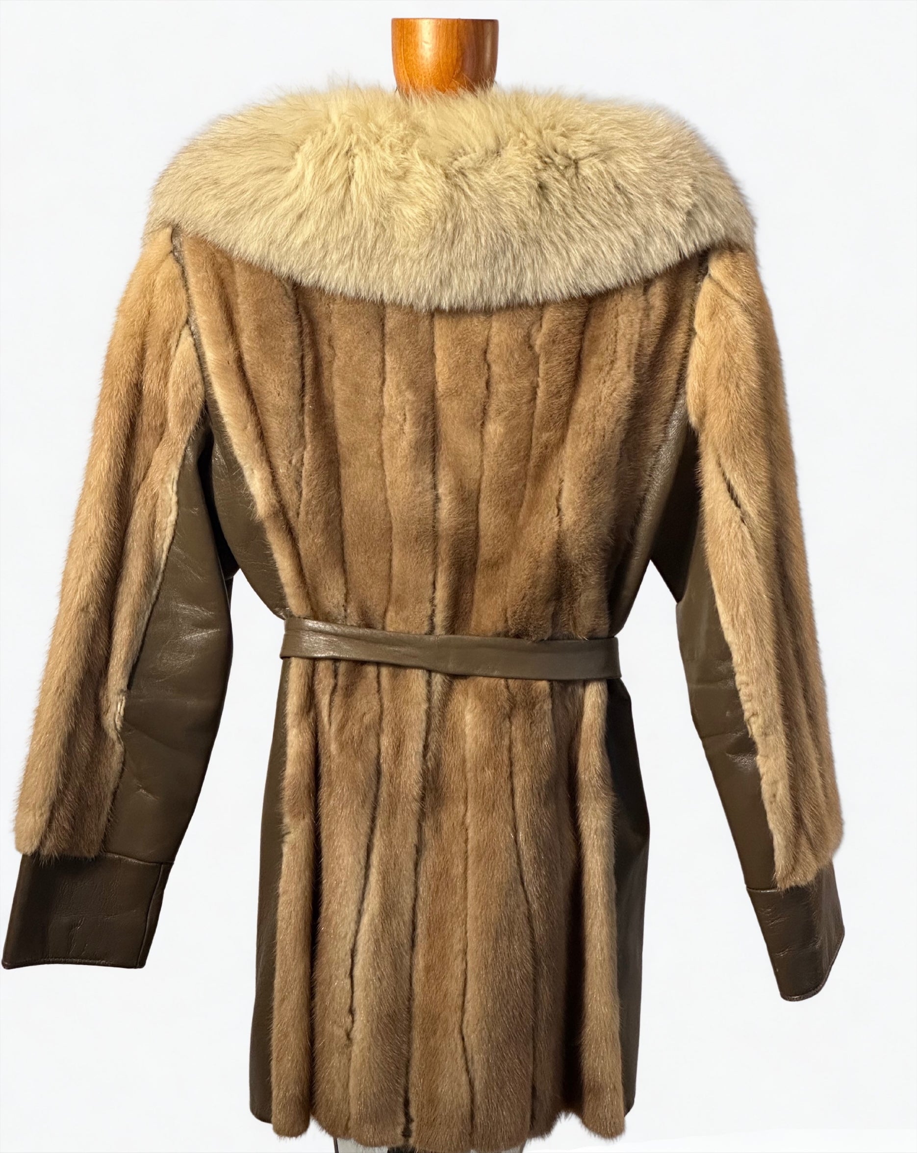 Mink + Fox and Leather Trench