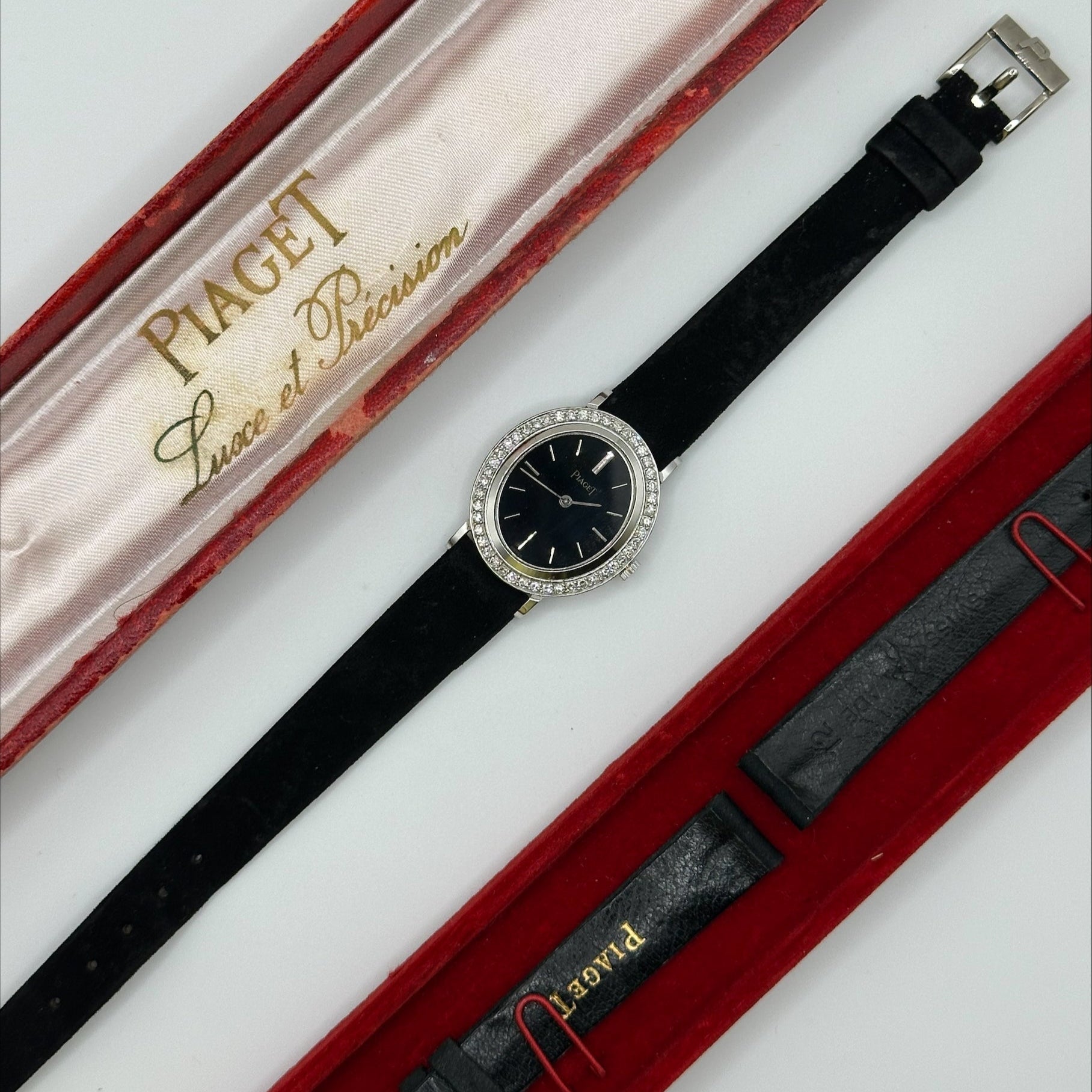 18k White Gold Piaget with Diamond Bezel